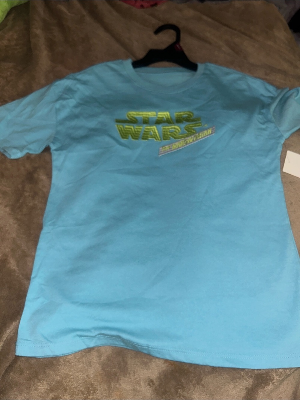 Star Wars Kids Tee in Sky Blue with Lime Logo